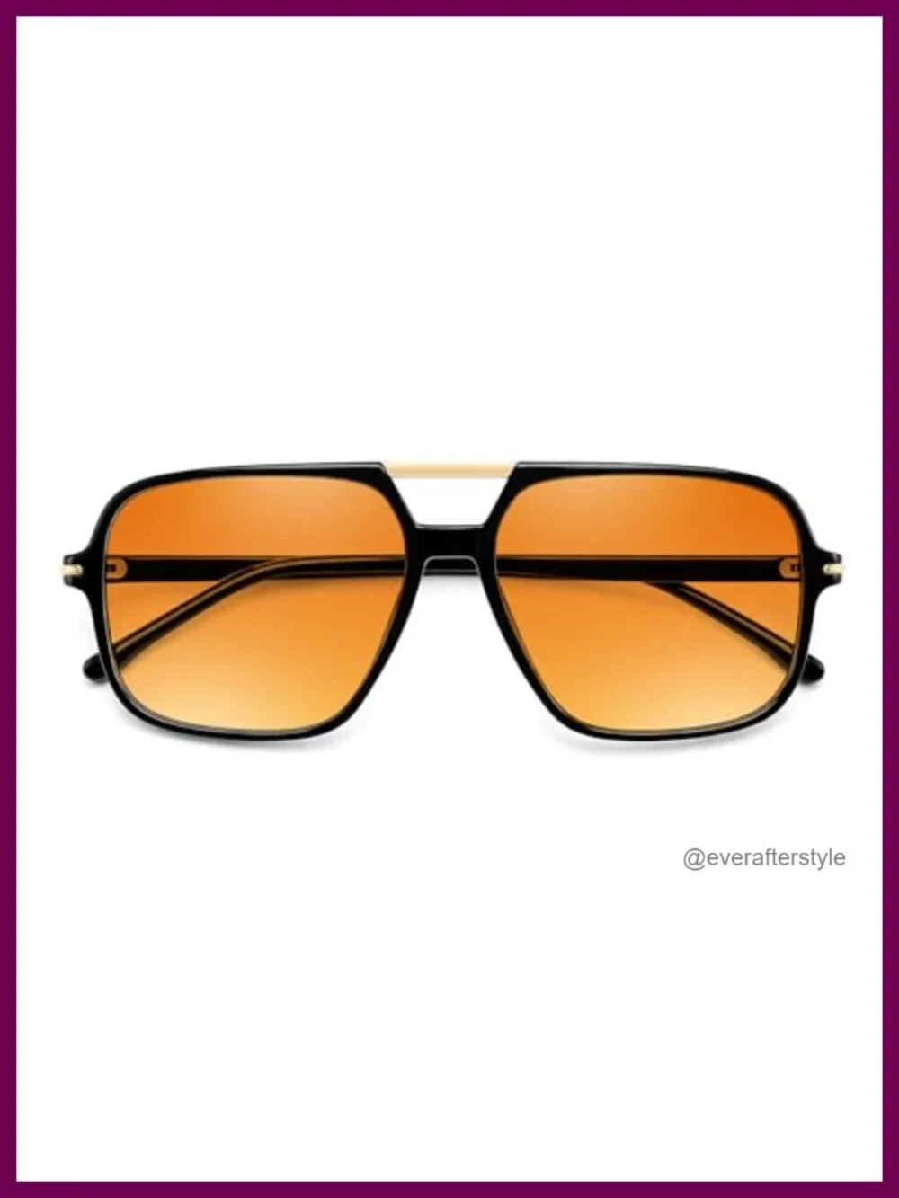 Retro Aviator Sunglasses for Women Men UV400 Protective Oversized Square Frame
